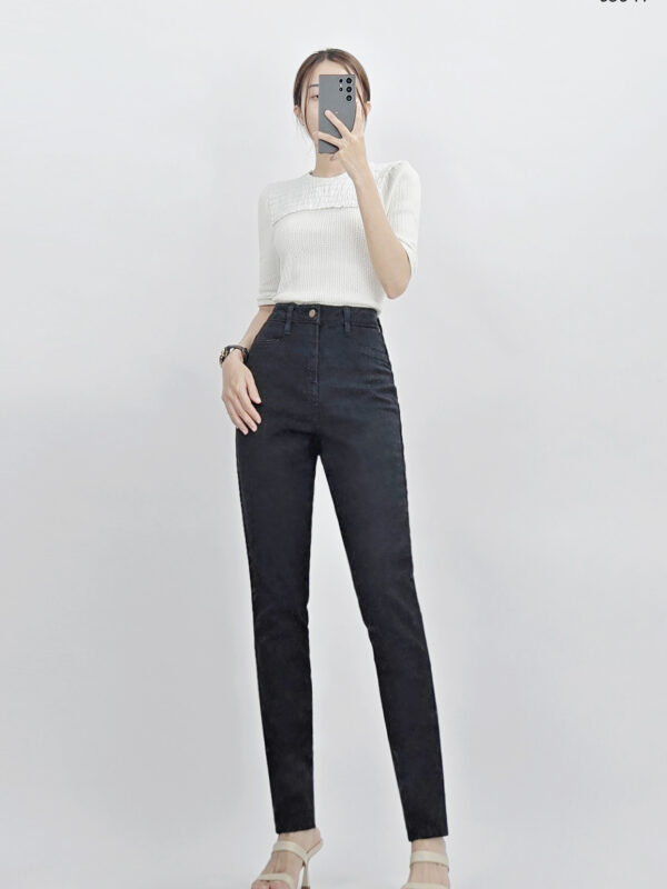 Quần jean skinny Xuất ống đứng trơn