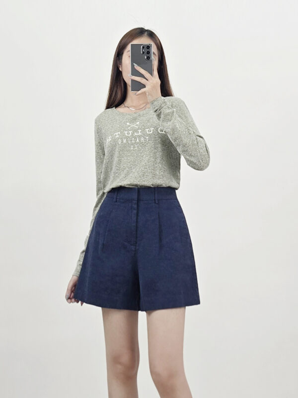 C7351 - Áo thun Duluth cổ tròn tay dài in chữ trước