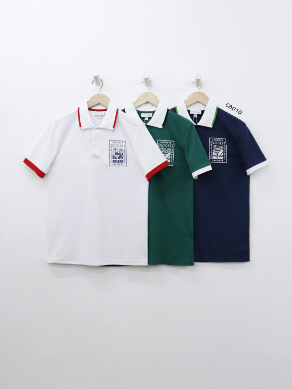 Áo thun nam Lacoste cổ bẻ tay ngắn in hình trước