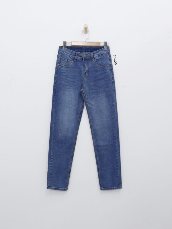 Quần jean nam Tommy ống đứng túi sau thêu logo wash