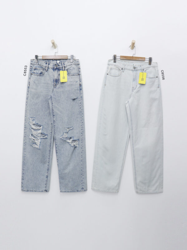 C8553 -Quần jean nam, xuất, ống đứng, rách 2 bên