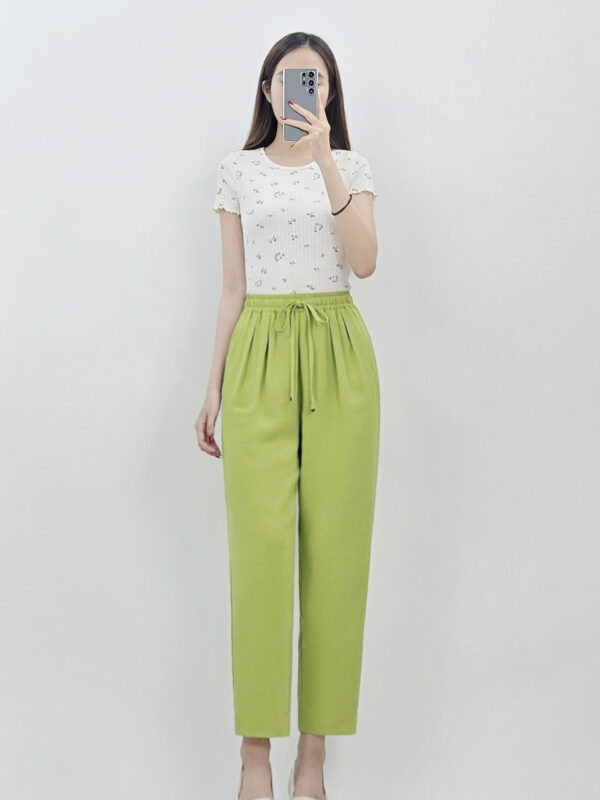 C7031 - Quần 9 tấc Xuất lưng thun cột dây 2 túi hông