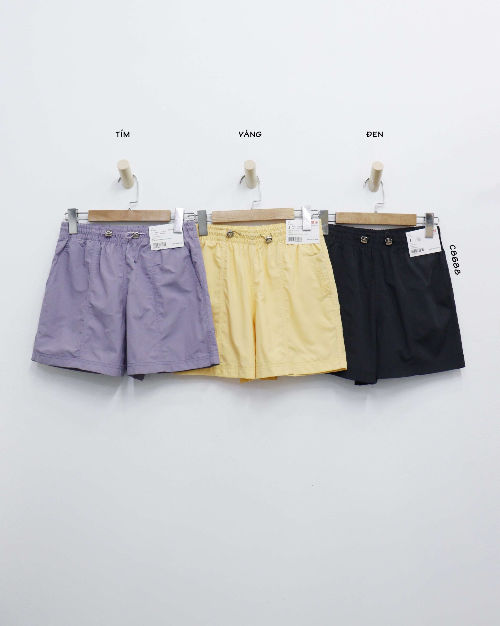 Quần short nữ Uniqlo lưng thun 2 túi xéo