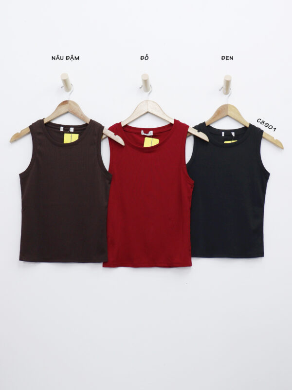 C8901 - Áo ba lỗ Xuất thun gân trơn