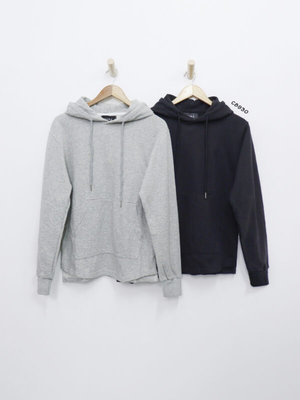 C8930 - 	Áo hoodie Zara có nón xẻ lai túi ngang trơn