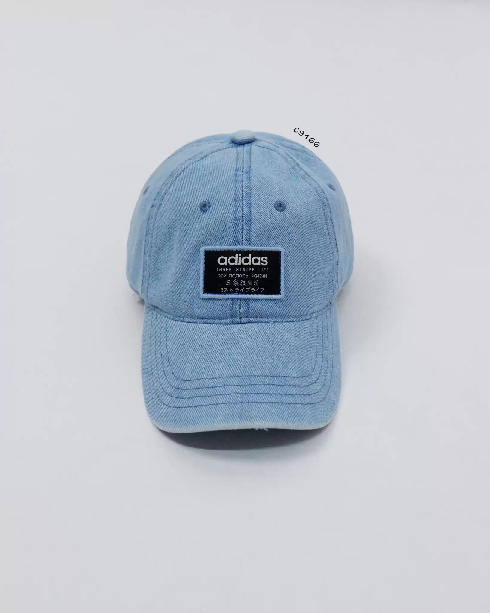 Nón denim Adidas khóa điều chỉnh thêu adidas