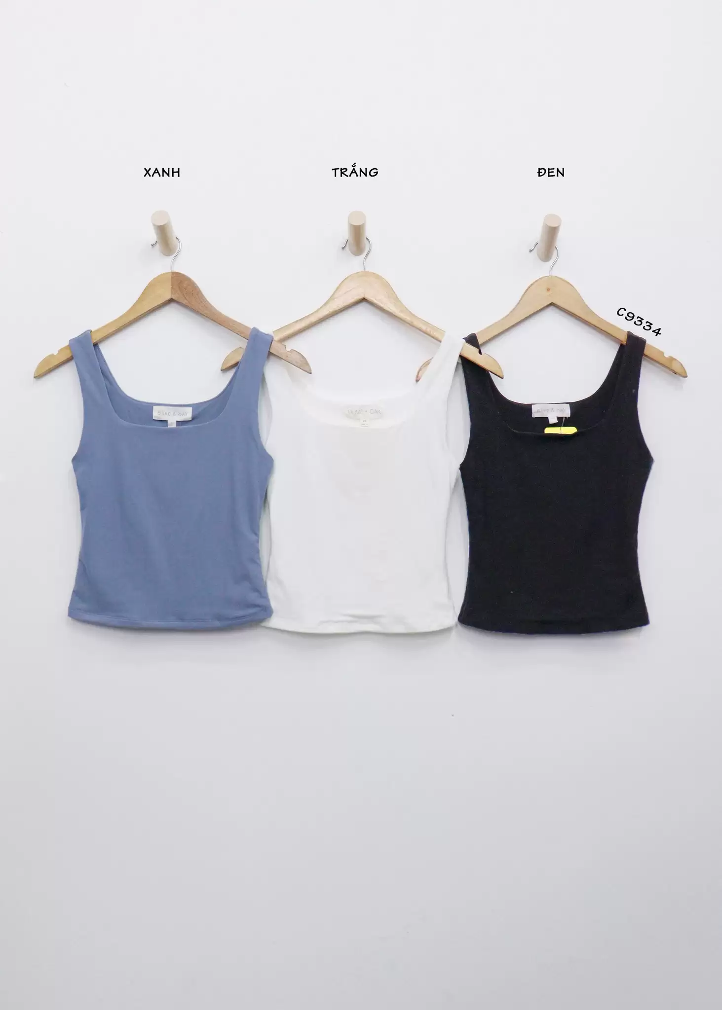 Áo ba lỗ Olive trơn
