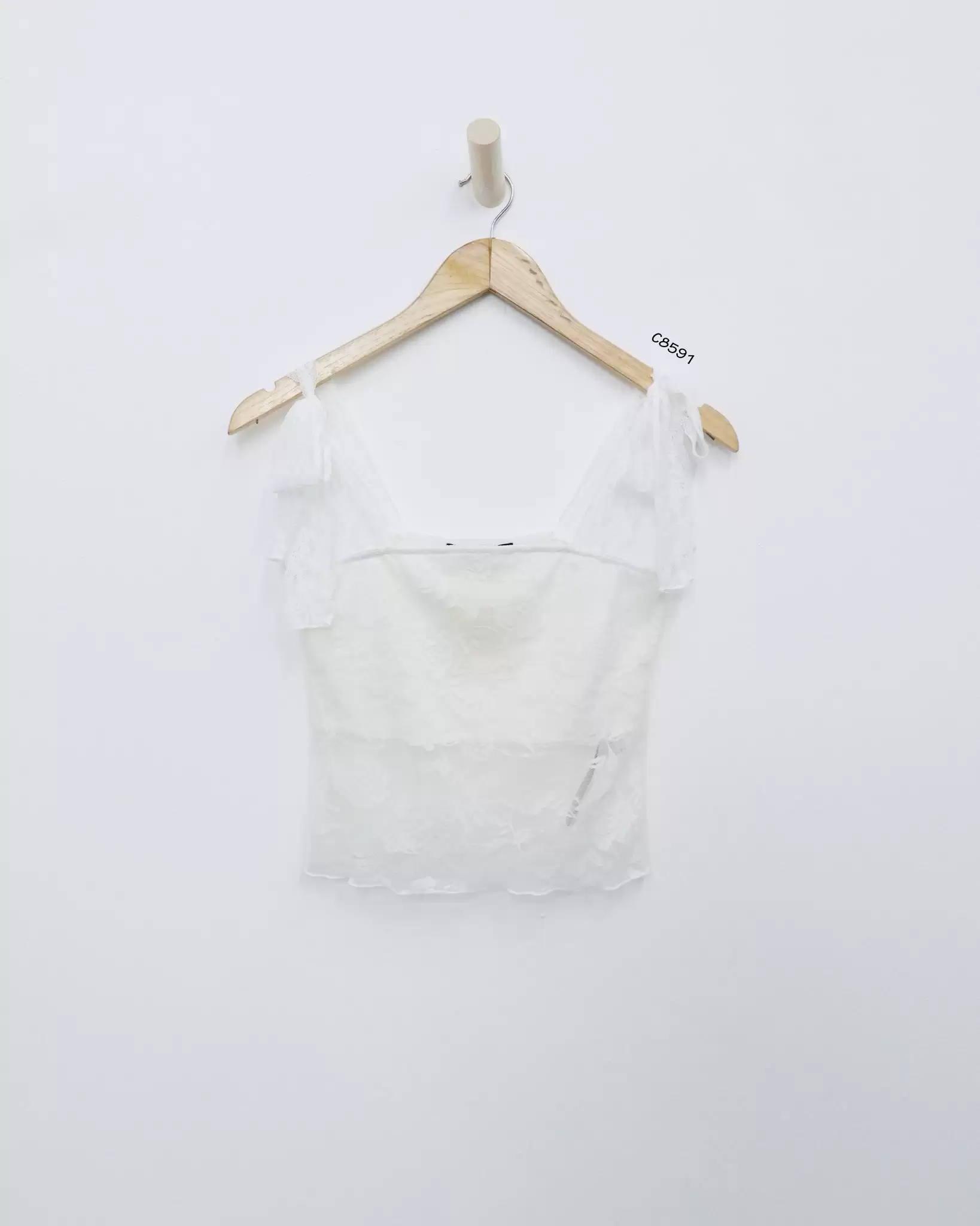 Áo 2 dây ren F21 cột dây có lót trước