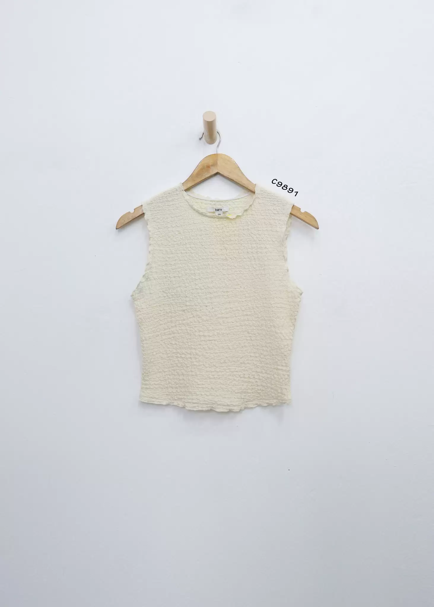 Áo ba lỗ Xuất cổ tròn cuốn biên