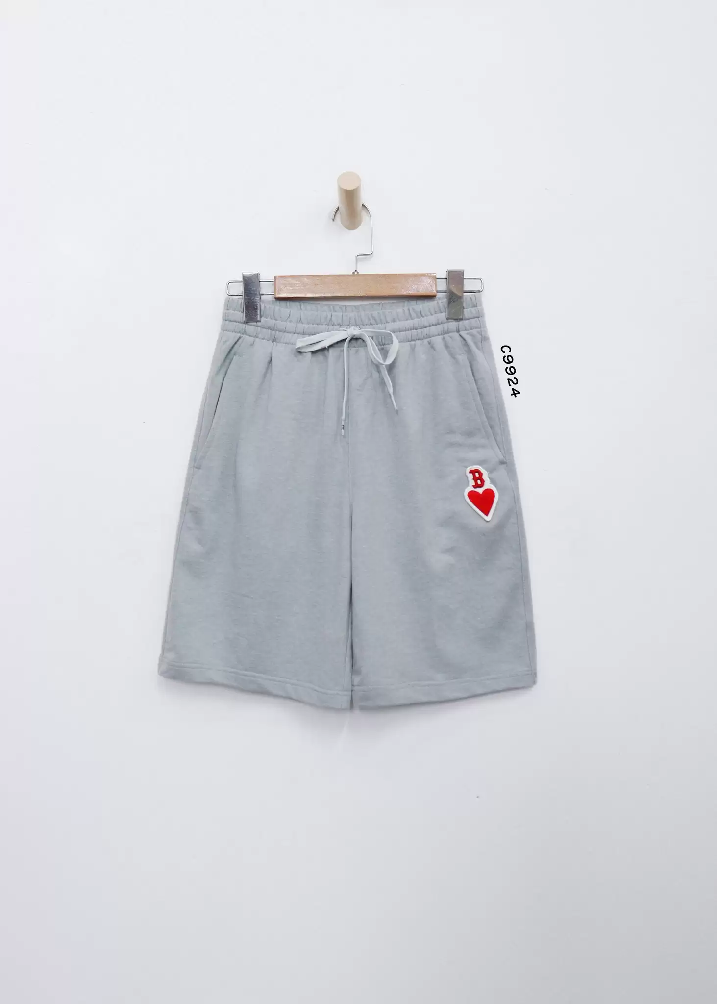 Quần short thun MLB lưng thun 2 túi thêu B