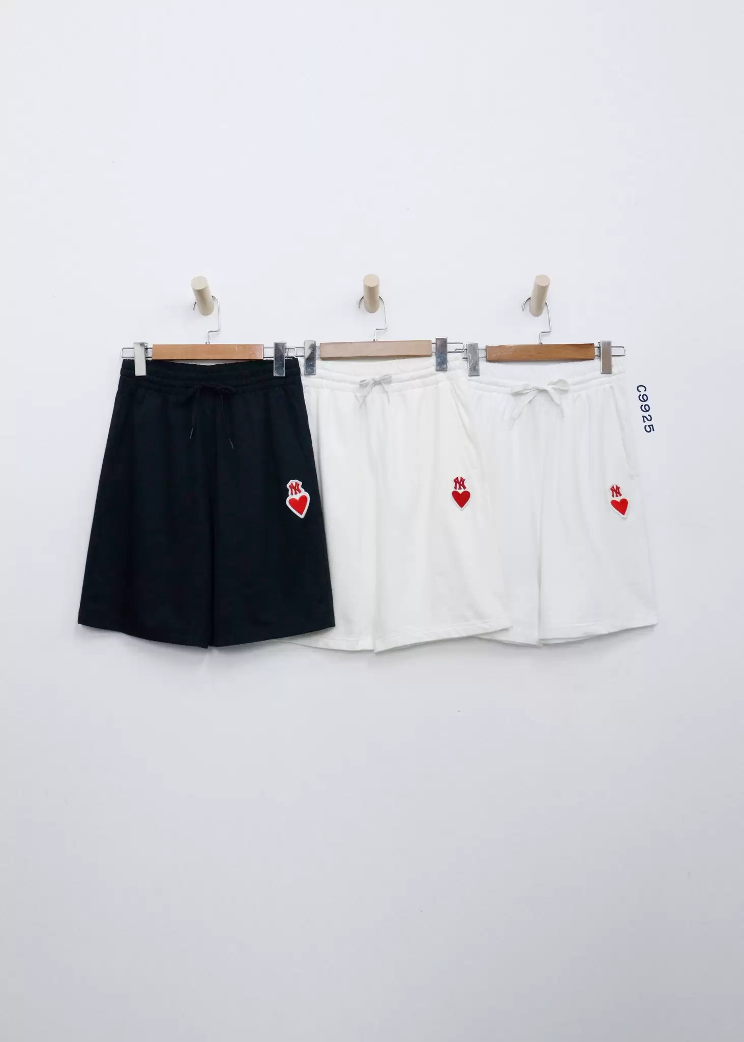 Quần short thun MLB lưng thun 2 túi thêu NY