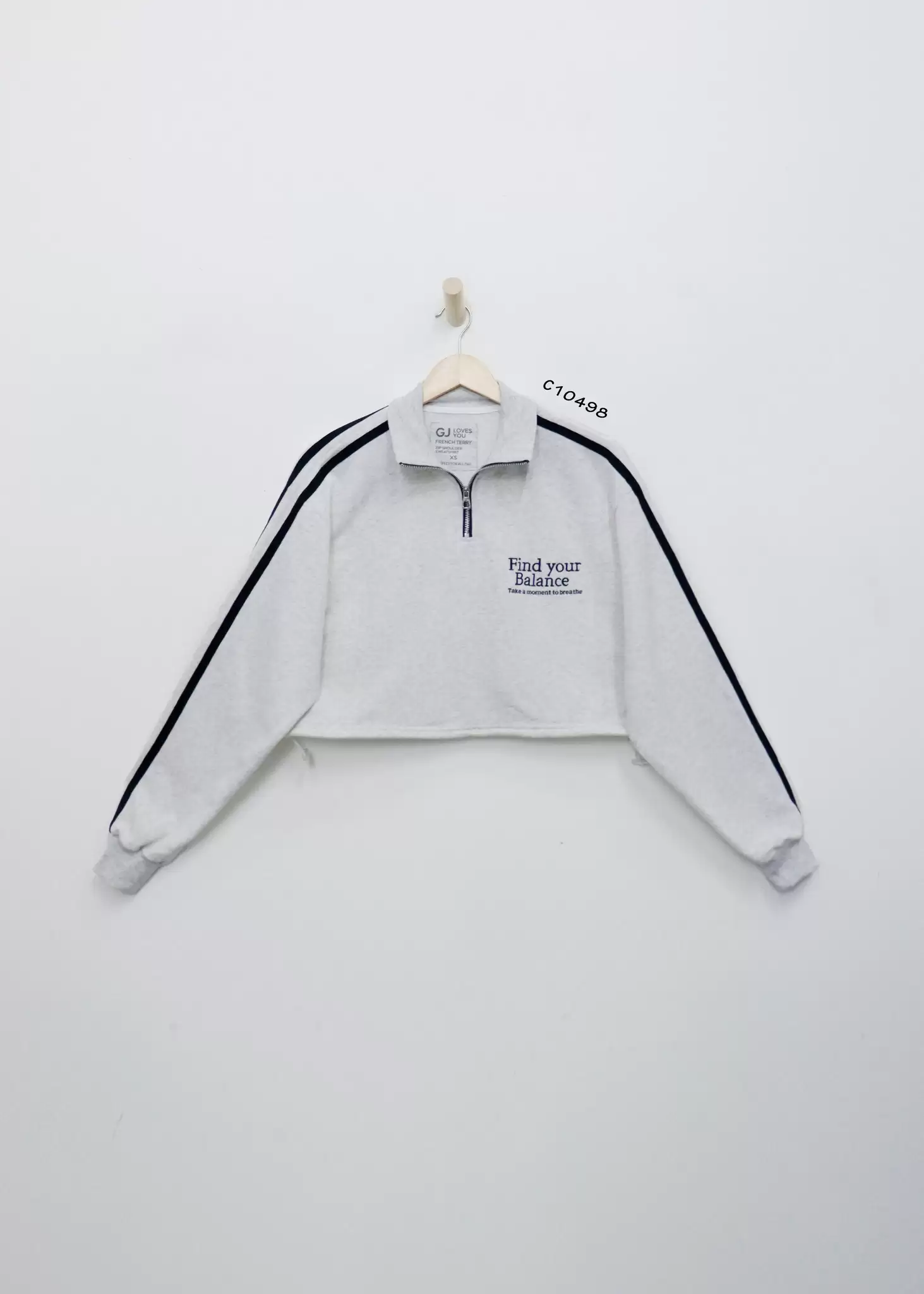 ÁO SWETER GJ, phối viền dây rút 2 bên thêu FINOYOUR 11 1 9