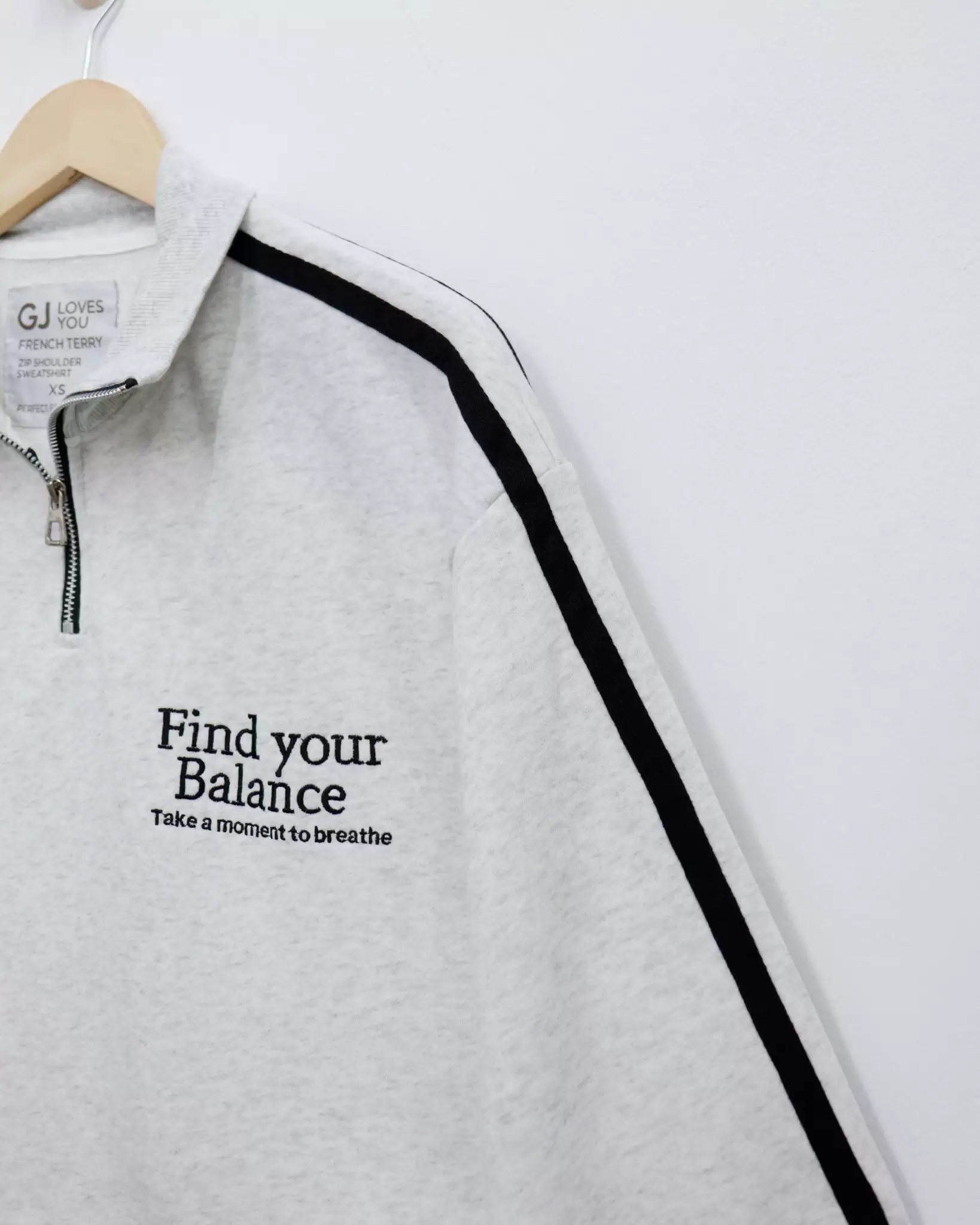 ÁO SWETER GJ, phối viền dây rút 2 bên thêu FINOYOUR 2 2 9