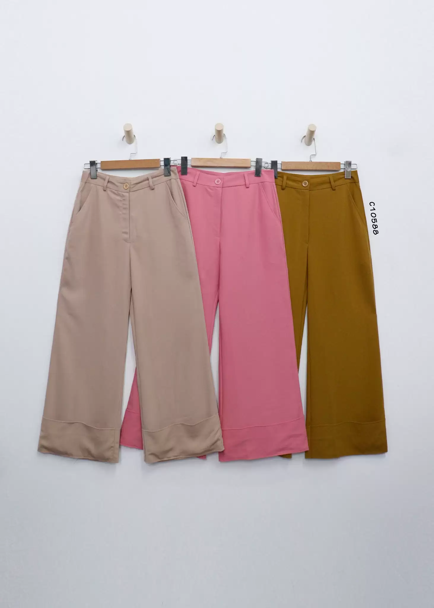 Quần tây LABELLE2A, ống rộng,lật lại,2 túi xéo