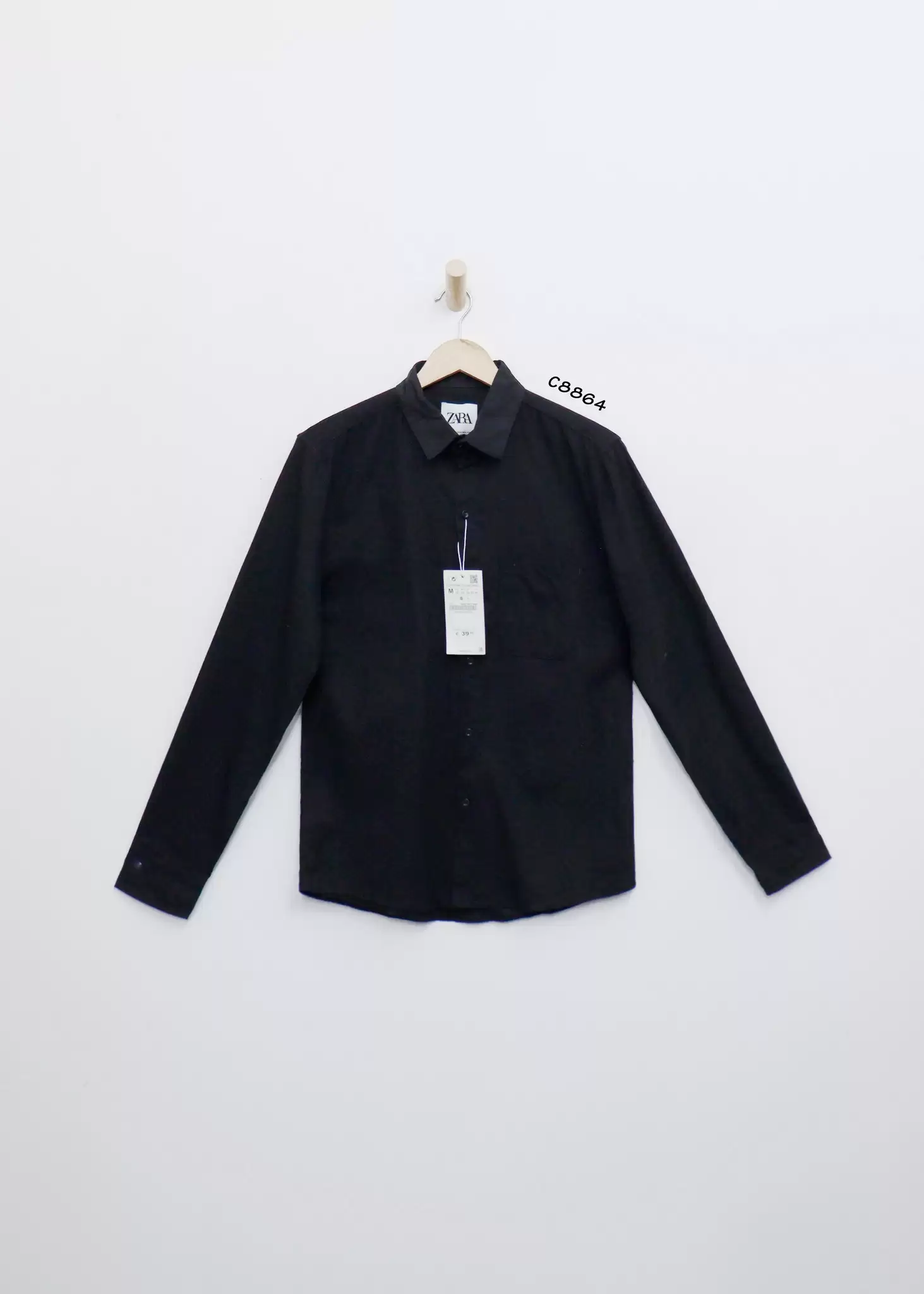 Áo sơ mi nam Zara cổ bẻ tay dài túi nhỏ trước 9 1 60