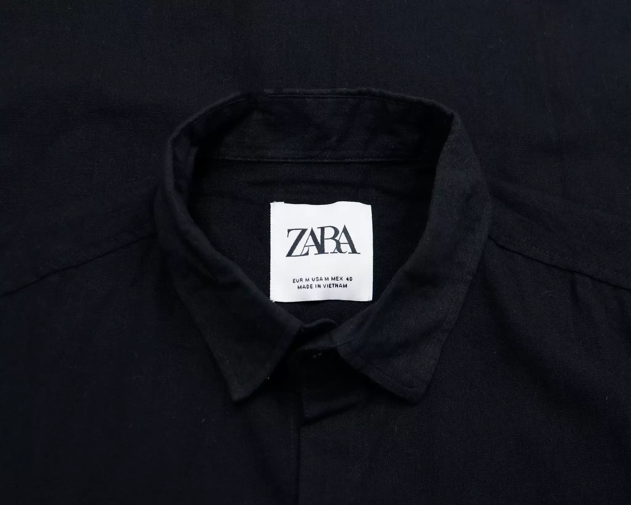 Áo sơ mi nam Zara cổ bẻ tay dài túi nhỏ trước 4 4 55