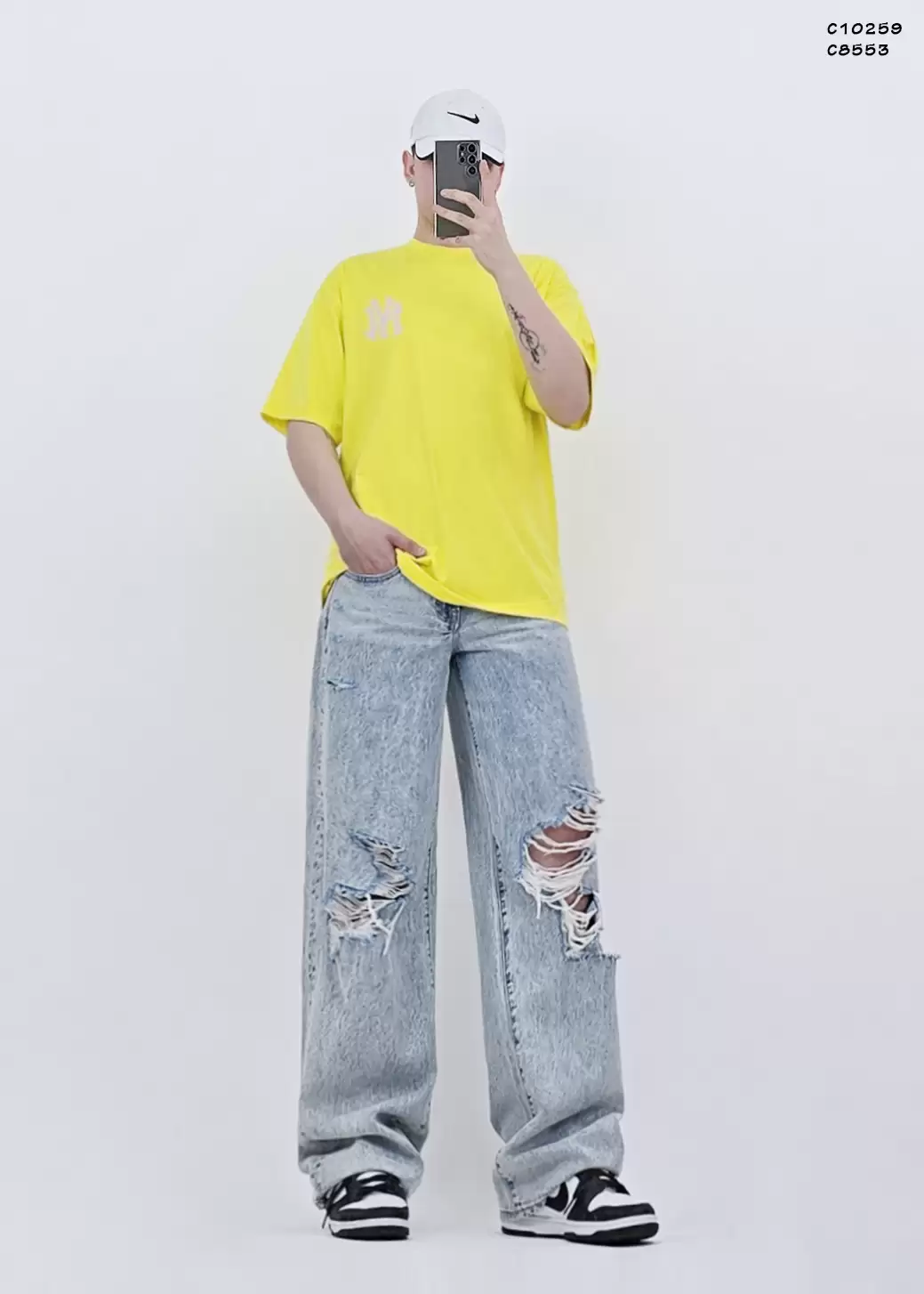 Áo thun MLB cổ tròn tay ngắn in chữ màu sau